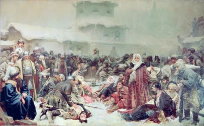 Destruction de Novgorod par le Tsar Ivan III (1440-1505) 1889